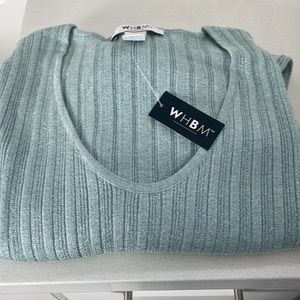 WHBM Silver Metallic Sweater Top New!